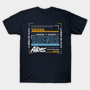 Retro Buenos Aires Argentina Word Art Argentine Pride T-Shirt